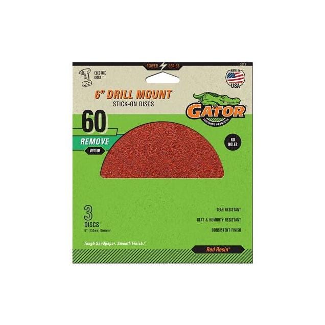 Gator 3-Pack 6 In. 60-Grit Aluminum Oxide Sanding Discs