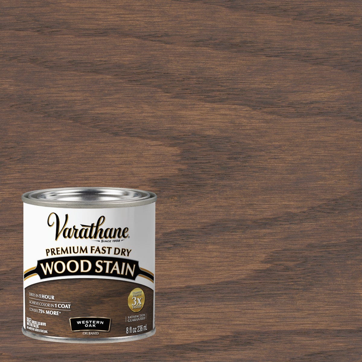 Varathane Western Oak Premium Fast Dry Interior Wood Stain, 1/2 Pt.