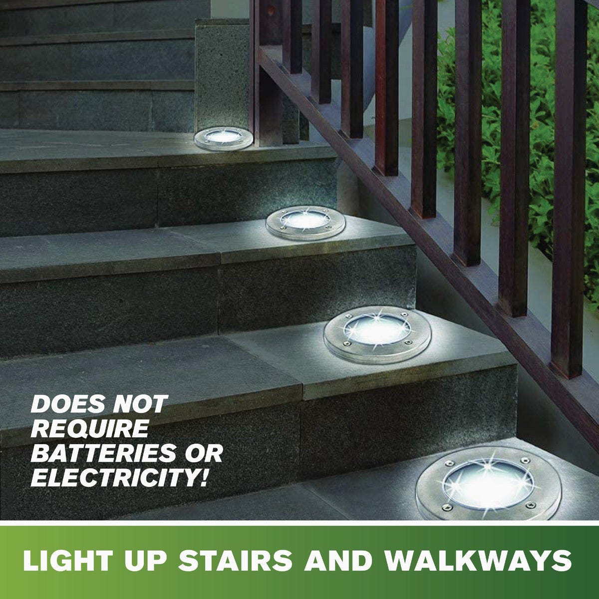 Bell+Howell Outdoor Solar LED Disk Lights (4-Pack) - photo 4