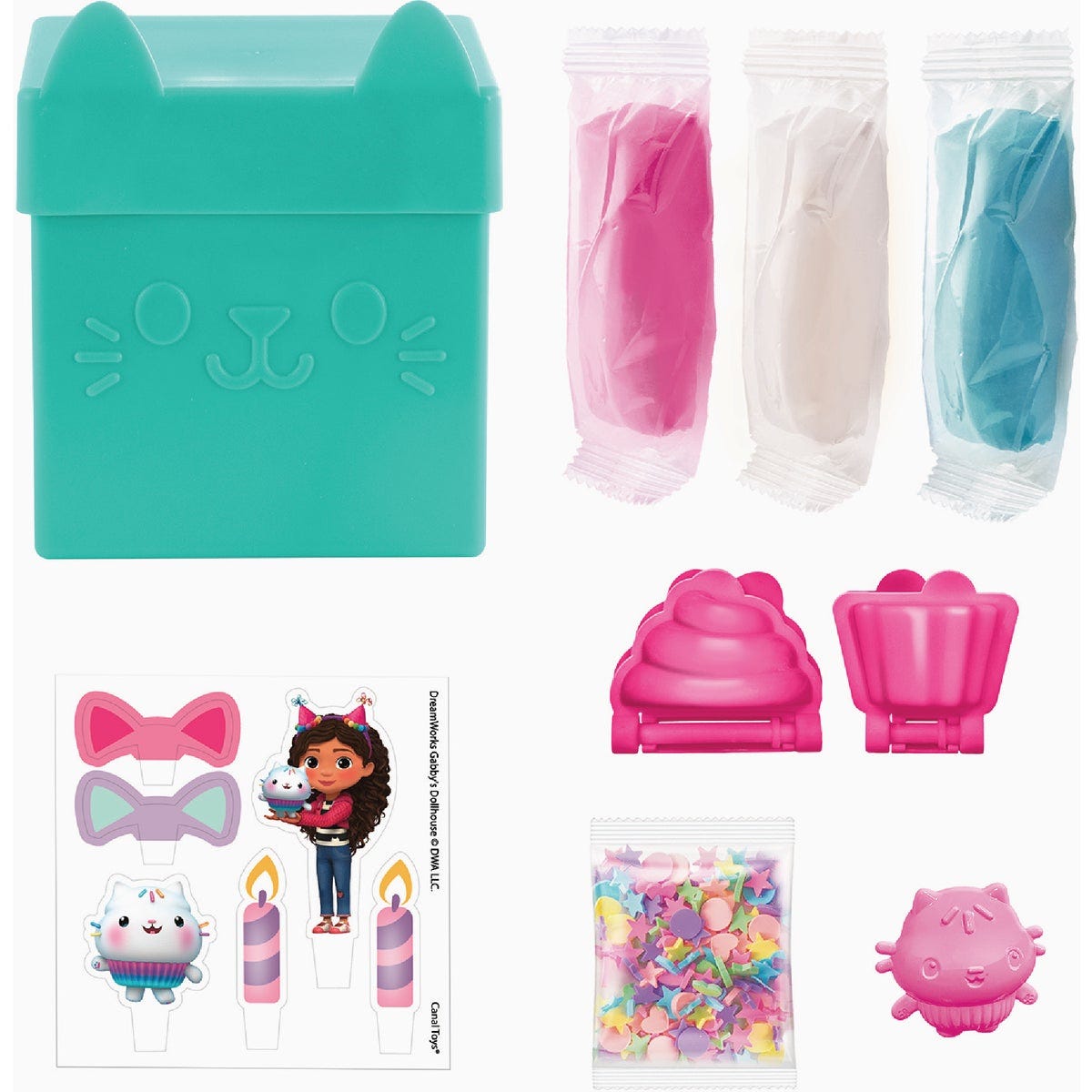 Gabby's Dollhouse Cakey Cat Clay Cupcakess Cat Box Sensory Kit - photo 3