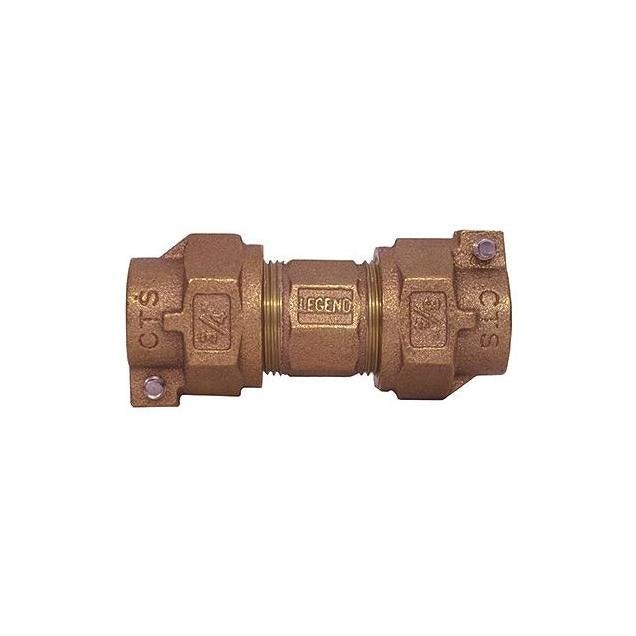 Legend Valve 1 In. x 3/4 In. CTS PAKxPAK Copper Water Service Union, Lead Free