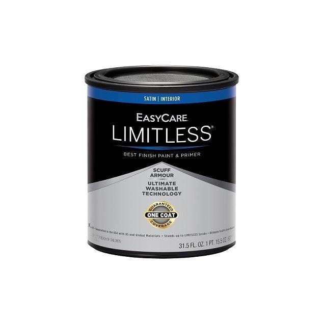EasyCare Limitless 1 Qt. White Satin Acrylic Latex Interior Paint & Primer