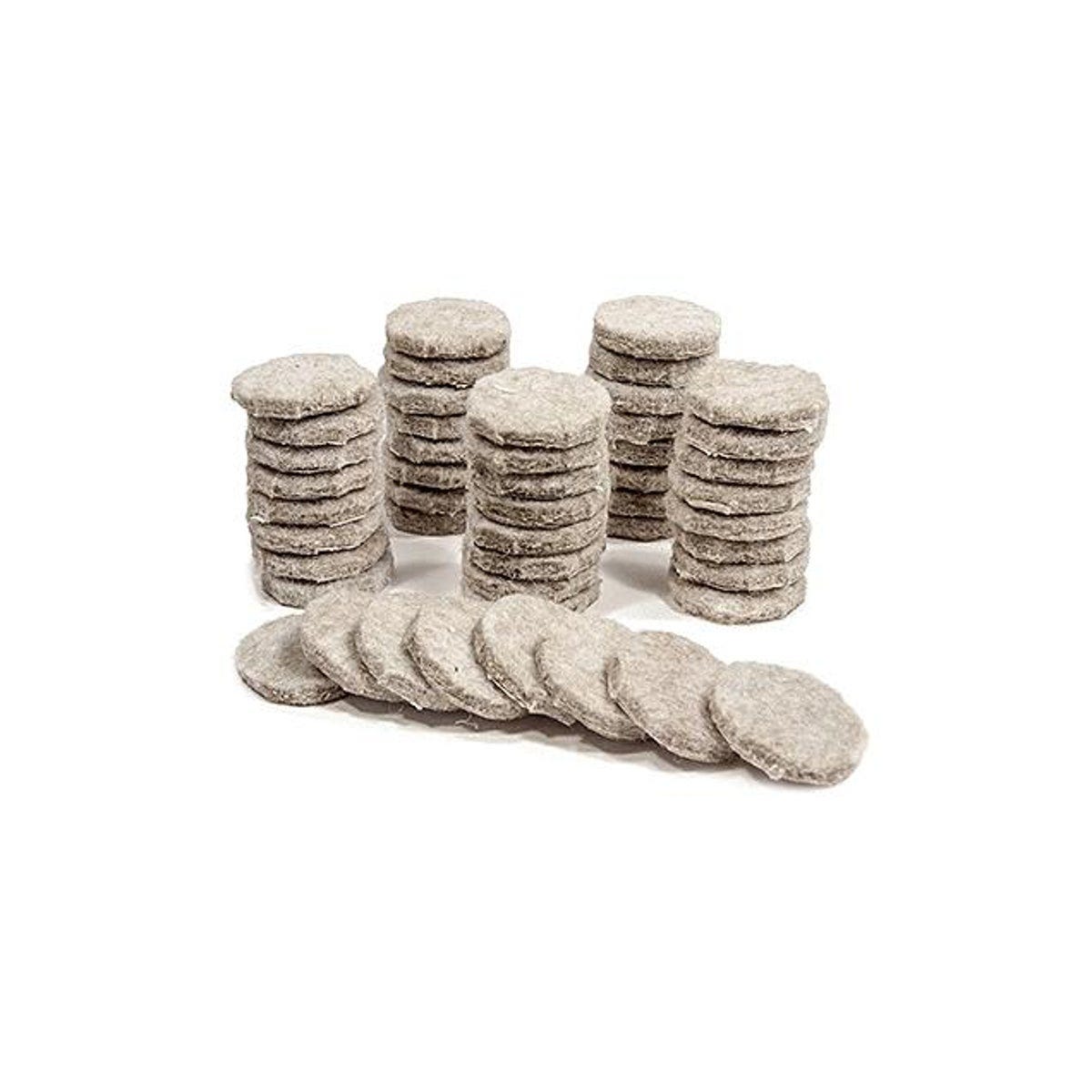 TruGuard 1 In. Self-Adhesive Tan Felt Round Furniture Pads (48-Pack)