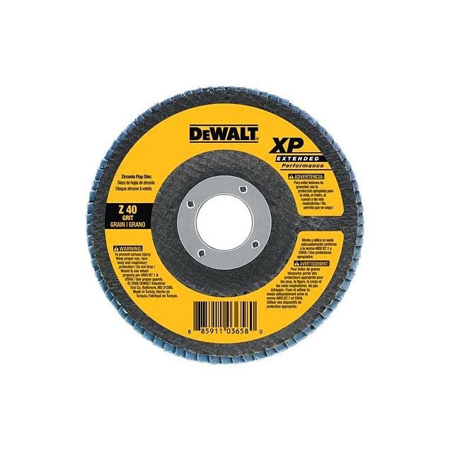 DEWALT 7/8 In. x 4-1/2 In. 60-Grit Zirconia Angle Grinder Flap Disc