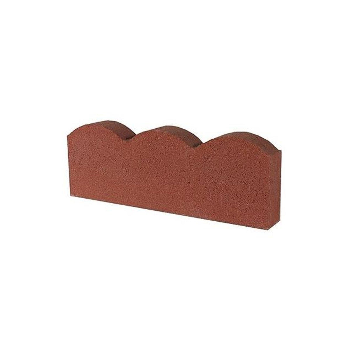 16 In. Red Scallop Concrete Edger