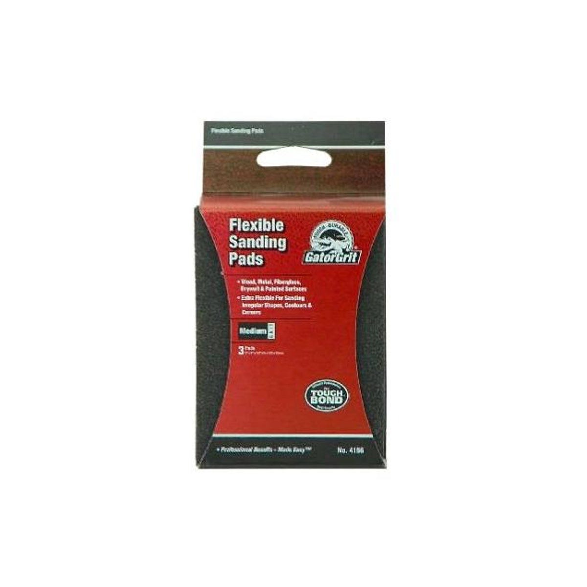 Gator Grit 3 In. x 4 In. 60-Grit Sanding Pad (3-Pack)