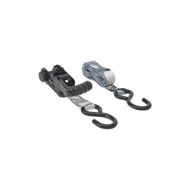 Keeper 1 In. x 10 Ft. Ergo Grip Grey Camo Ratchet Tie-Down (2-Pack)