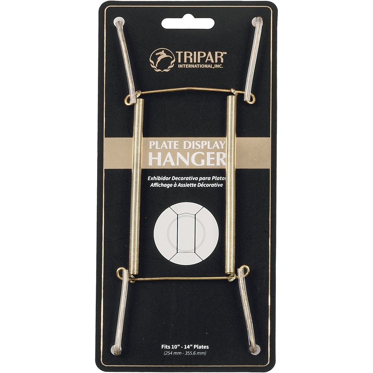 Tripar 10 In. to 14 In. Brass Wire Plate Hanger, 2 Lb. Weight Capacity ...