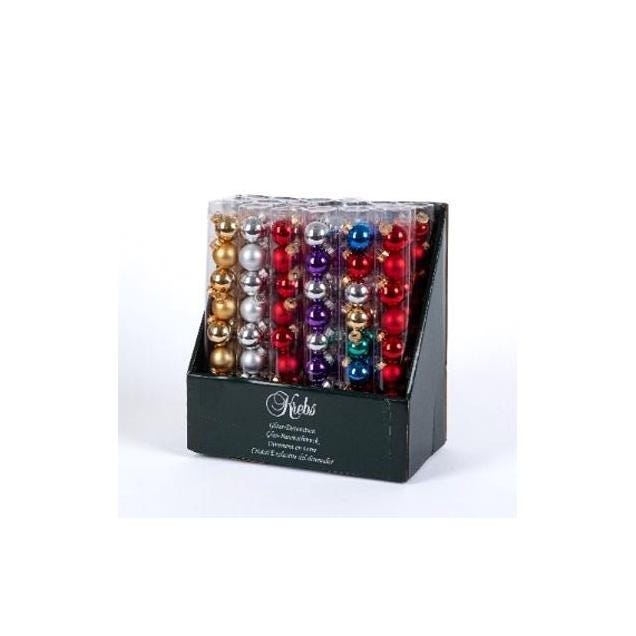 Gerson Assorted Colors Mini Glass Ball Ornaments (9-Ct.) Gerson Assorted Colors Mini Glass Ball Ornaments (9-Ct.)
