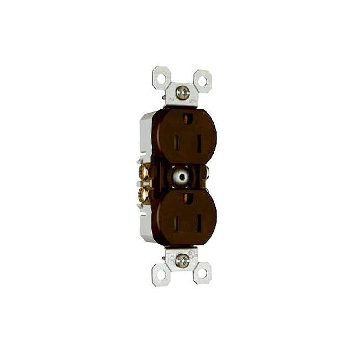 Legrand Pass & Seymour 15A 125V Tamper-Resistant Receptacle, Brown