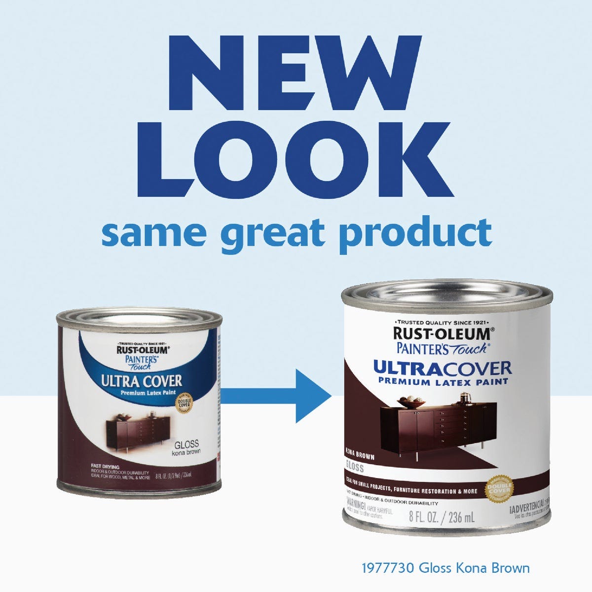 Rust-Oleum Painter's Touch 2X Ultra Cover Premium Latex Paint, Gloss Kona Brown, 1/2 Pt. - photo 3