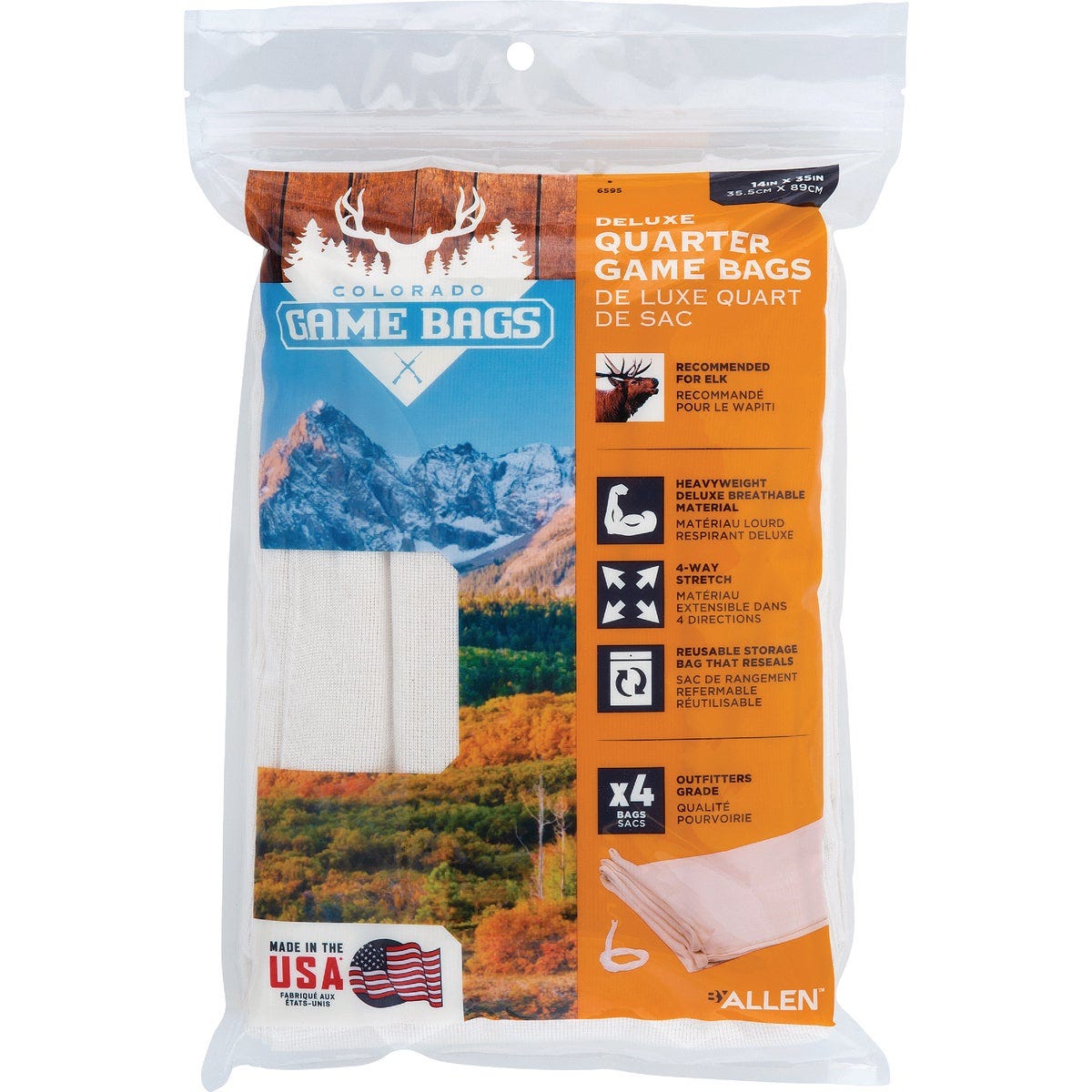 Allen Colorado 35 In. L. x 12 In. W. Deluxe Elk Quarter Game Bag (4-Pack) - photo 2