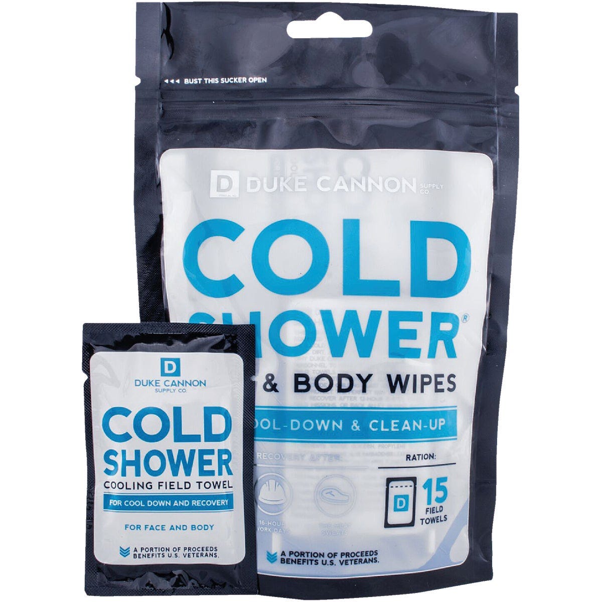 Duke Cannon Cold Shower Face & Body Wipe (15 Count) Duke Cannon Cold Shower Face & Body Wipe (15 Count)