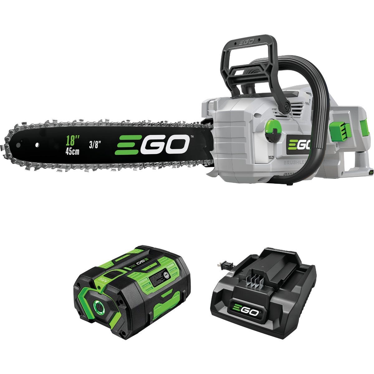 EGO Power+ 18 In. Chainsaw Kit with 6.0 Ah Battery & 320W Charger EGO Power+ 18 In. Chainsaw Kit with 6.0 Ah Battery & 320W Charger