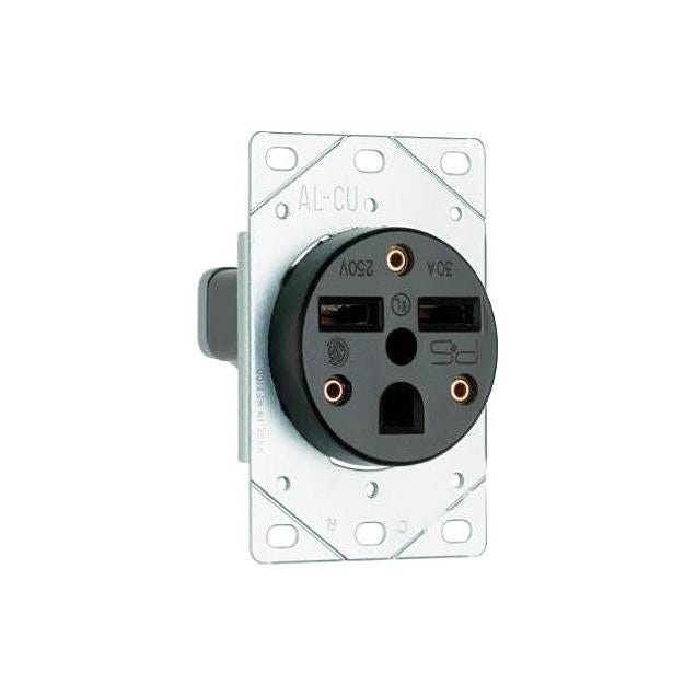 Legrand Pass & Seymour 30A 250V Black Flush Mount Power Outlet Legrand Pass & Seymour 30A 250V Black Flush Mount Power Outlet