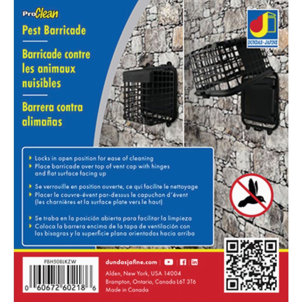 Dundas Jafine ProClean Plastic Pest Barricade Vent Guard, Black