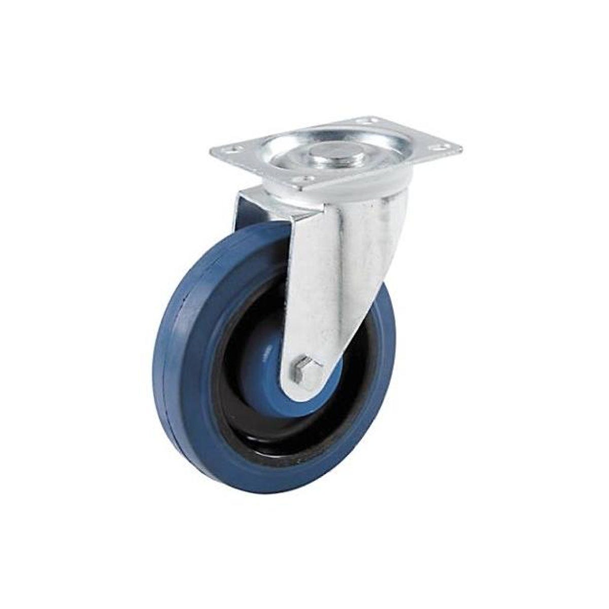 Richelieu 4 In. Blue Elastic Swivel Plate Caster Richelieu 4 In. Blue Elastic Swivel Plate Caster