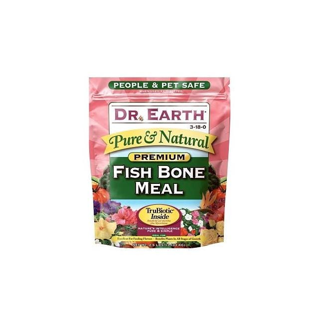 Dr. Earth 2.5 Lb. 3-18-0 Organic Fish Bone Meal