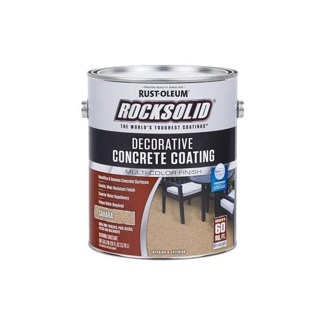 Rust-Oleum RockSolid Decorative Concrete Coating, Sahara, 1 Gal.