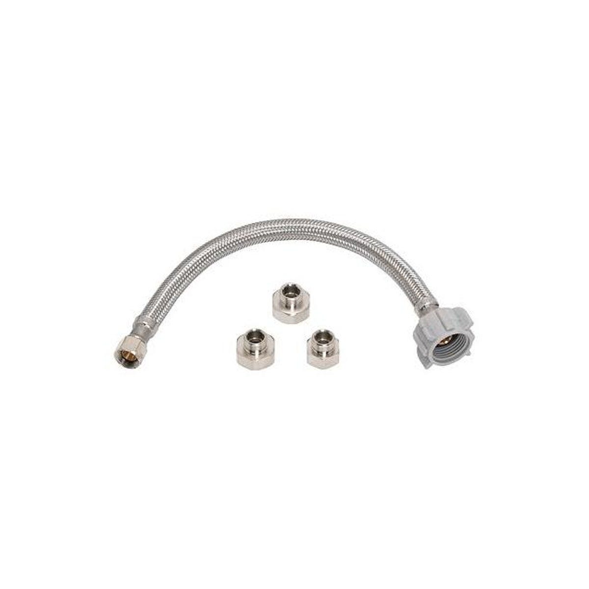 Homewerks Worldwide 3/8 In. Compression x 1/2 In. Compression x 1/2 In. Female Iron Pipe x 20 In. Stainless Steel Universal Toilet Connector Homewerks Worldwide 3/8 In. Compression x 1/2 In. Compression x 1/2 In. Female Iron Pipe x 20 In. Stainless Steel Universal Toilet Connector
