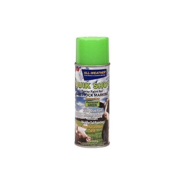 Quik Shot 16 Oz. Livestock Marker Aerosol Spray Paint, Fluorescent Green Quik Shot 16 Oz. Livestock Marker Aerosol Spray Paint, Fluorescent Green