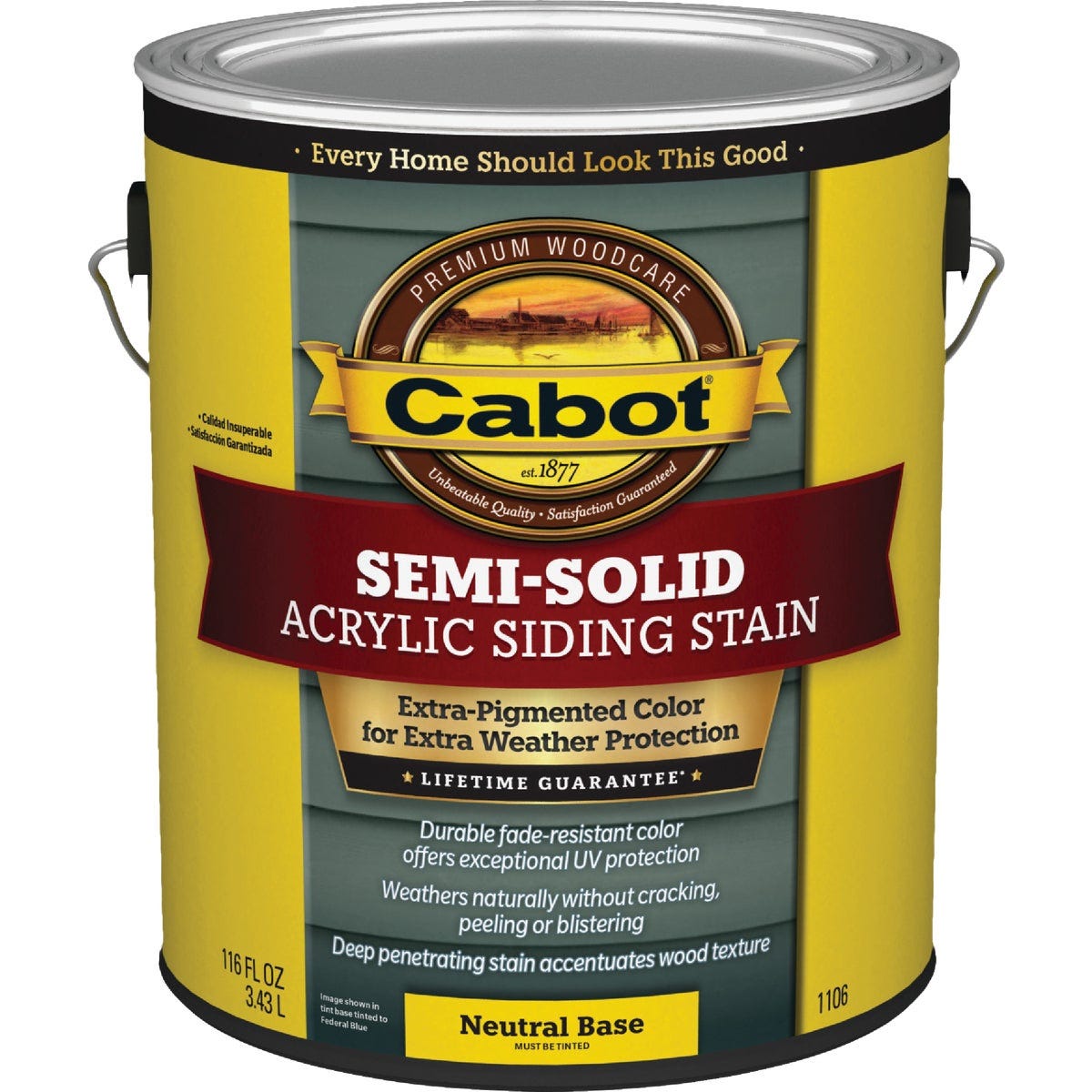 Cabot Semi-Solid Exterior Stain, 1106 Neutral Base, 1 Gal. Cabot Semi-Solid Exterior Stain, 1106 Neutral Base, 1 Gal.