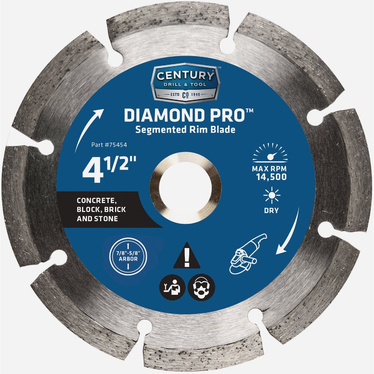 Century Drill & Tool 4-1/2 In. Segmented Rim Diamond