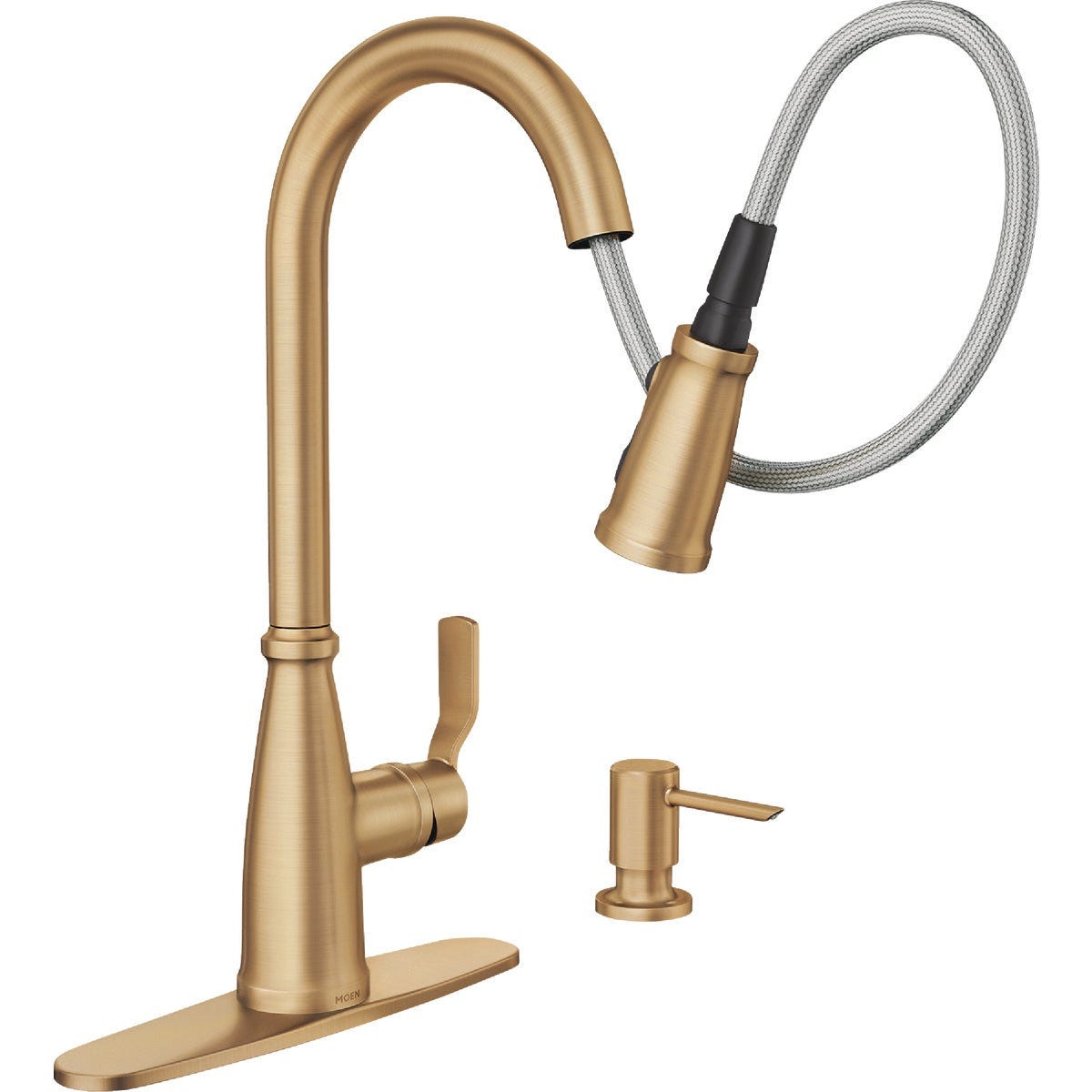 Moen Nolia 1-Handle Pull-Down High Arc Kitchen Faucet, Bronzed Gold - photo 2 Moen Nolia 1-Handle Pull-Down High Arc Kitchen Faucet, Bronzed Gold - photo 2
