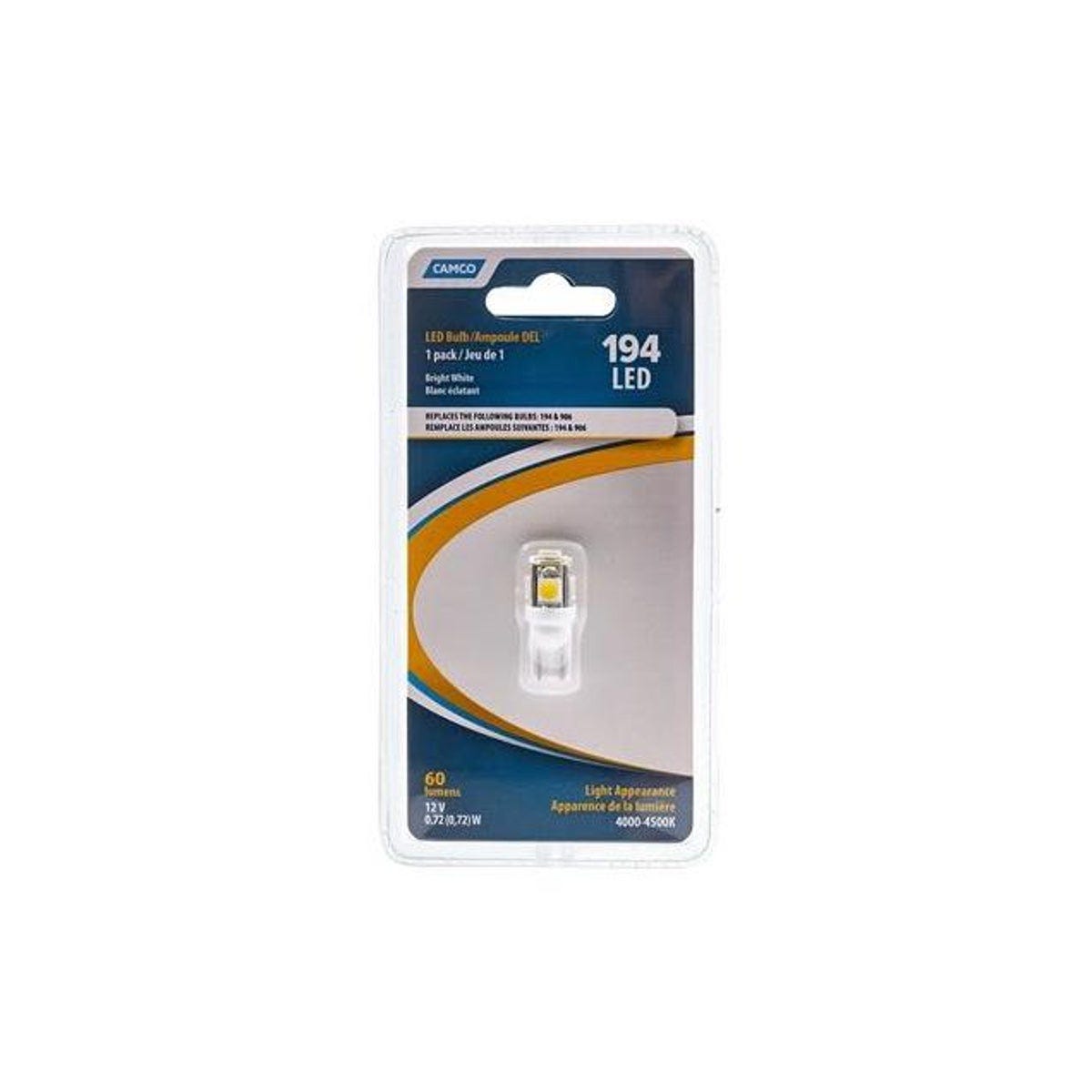 Camco 12V 60 Lumens Bright White LED Replacement RV Bulb
