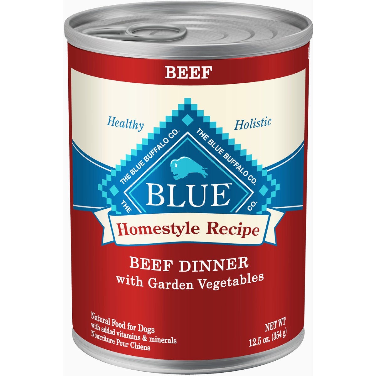 Blue Buffalo Homestyle Recipe Beef with Garden Vegetables Adults Wet Dog Food, 12.5 Oz.