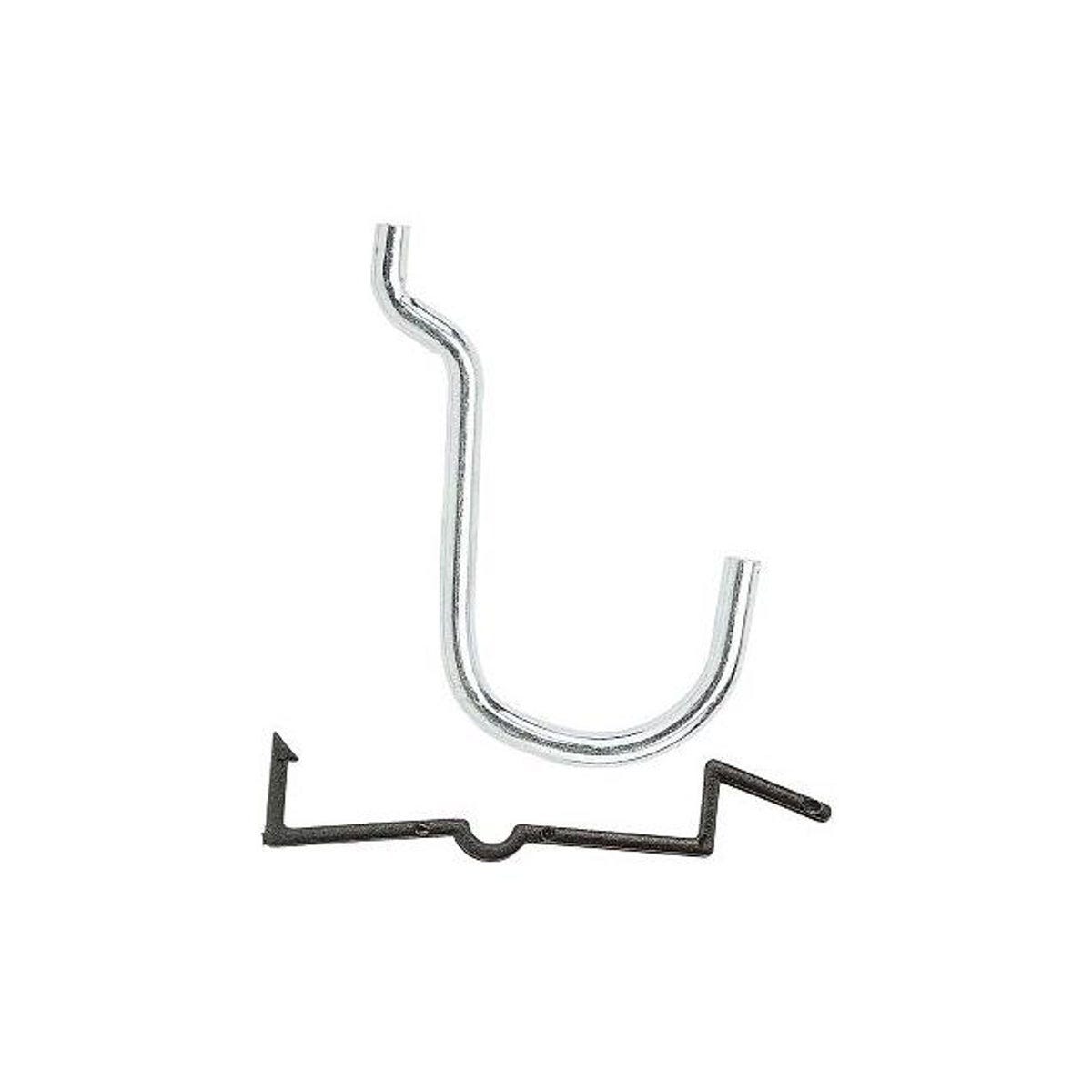 National Hardware 1 In. Galvanized Steel Pegboard Curved Angle Hook (6-Pack)