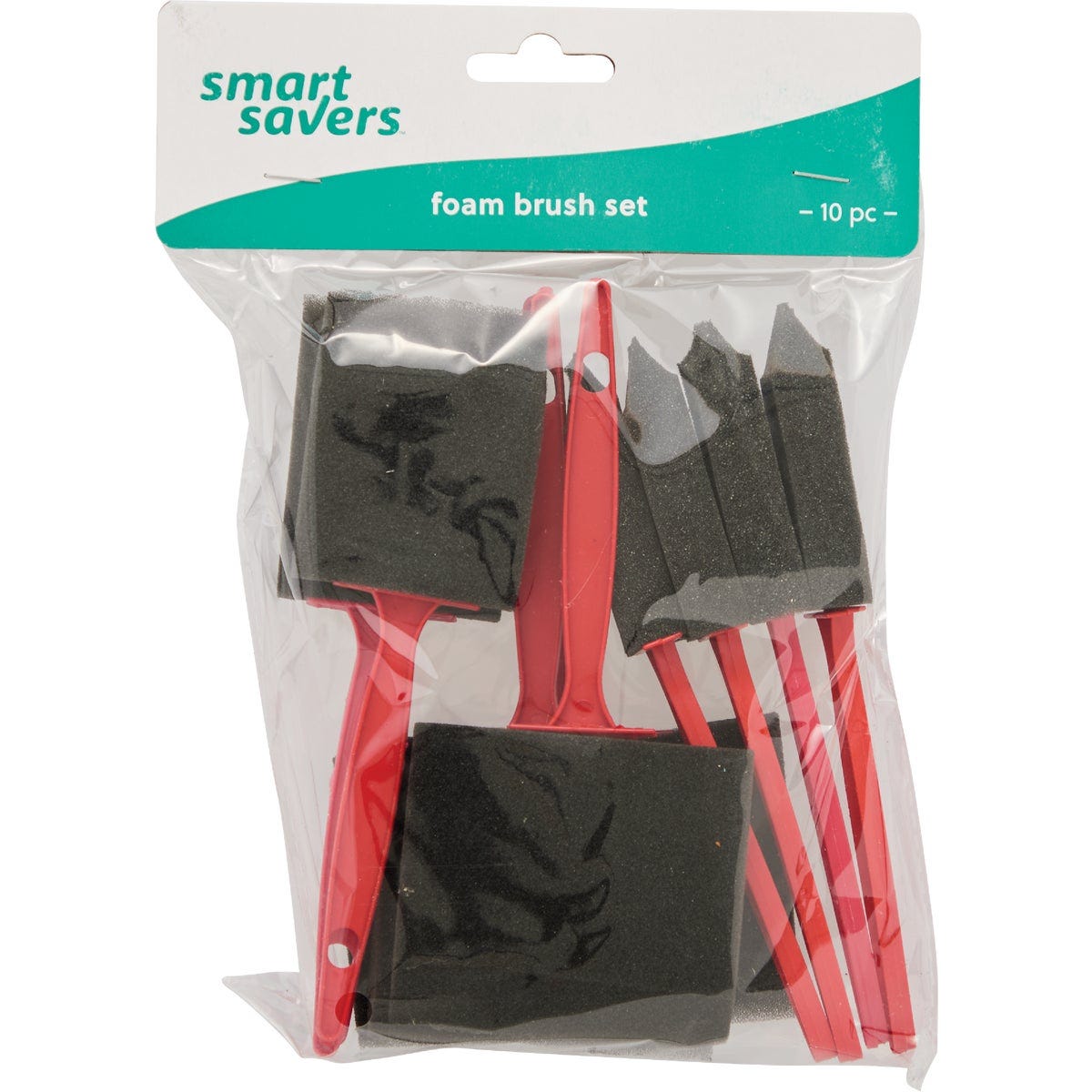 Smart Savers 1 In., 2 In., 3 In., 4 In. Foam Brush Set with Plastic Handles (10-Pieces) Smart Savers 1 In., 2 In., 3 In., 4 In. Foam Brush Set with Plastic Handles (10-Pieces)