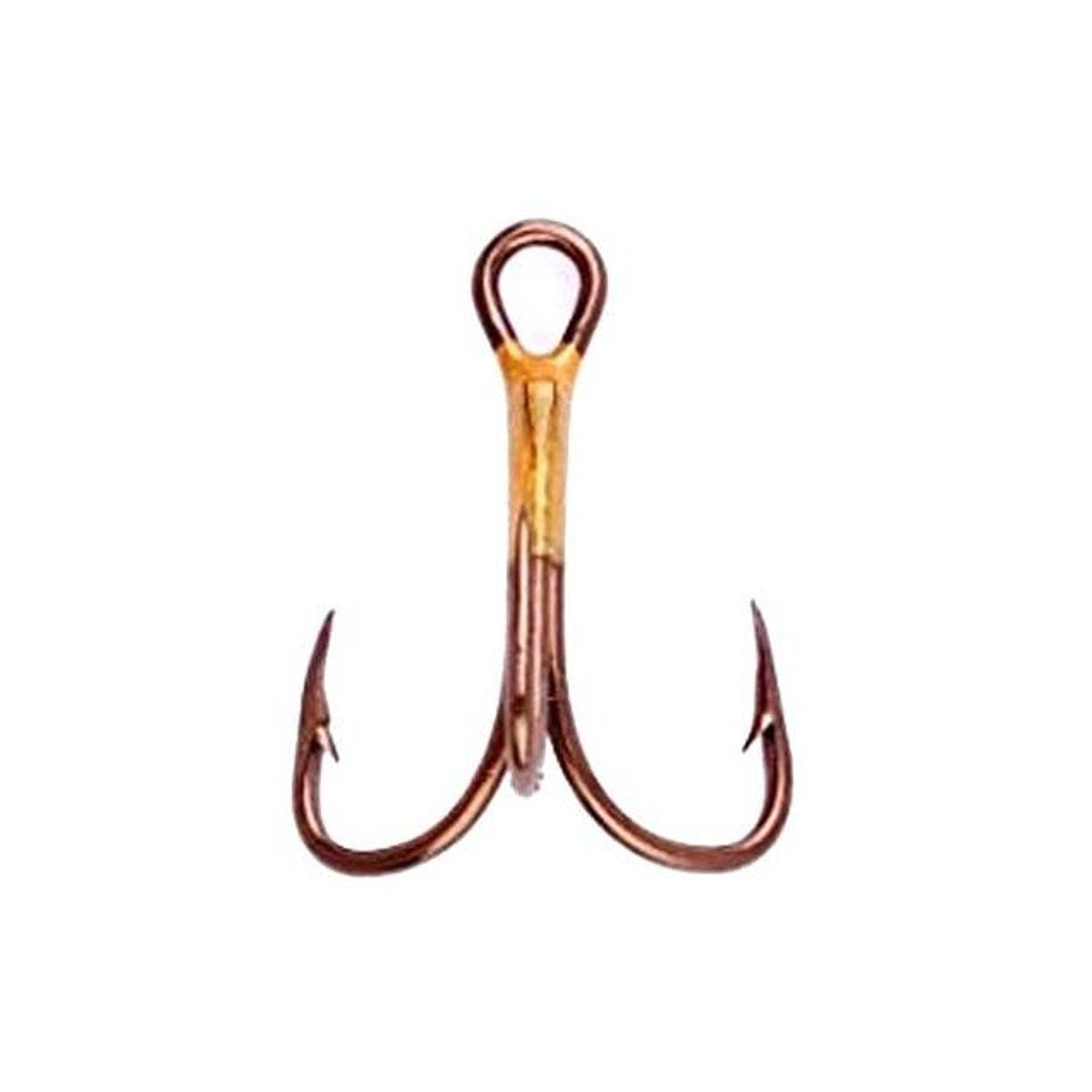 Eagle Claw Size 4 Bronze Treble Fish Hook (5-Pack)