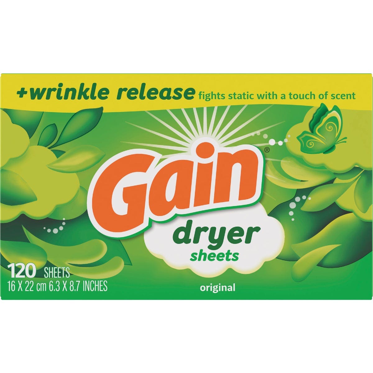 Gain Original Scent Dryer Sheet with Wrinkle Release (120-Count) - photo 2 Gain Original Scent Dryer Sheet with Wrinkle Release (120-Count) - photo 2