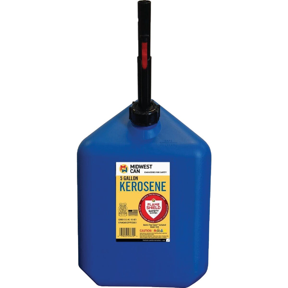 Midwest Can 5 Gal. Plastic Auto Shut Off Kerosene Fuel Can, Blue Midwest Can 5 Gal. Plastic Auto Shut Off Kerosene Fuel Can, Blue