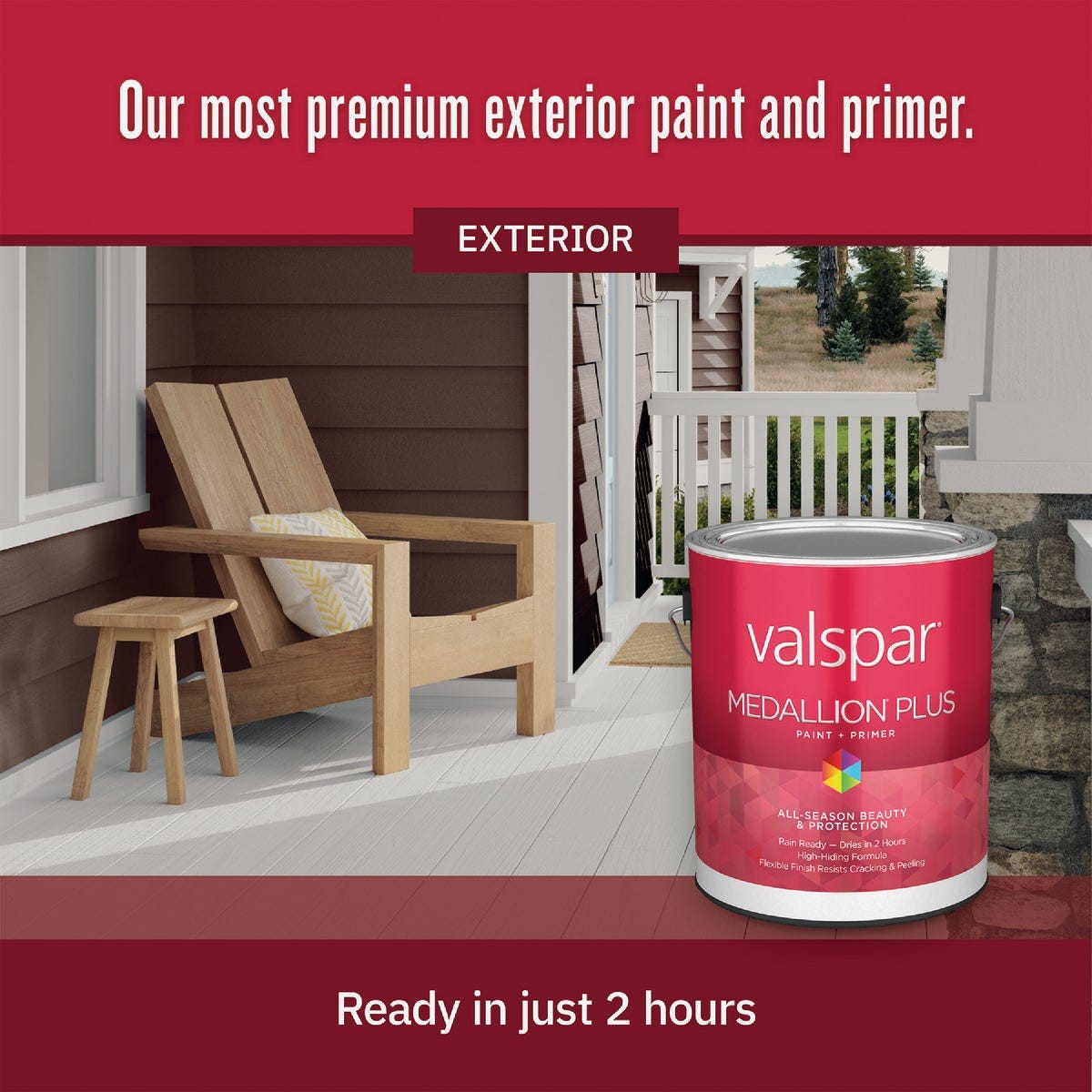 Valspar Medallion Plus Premium Paint & Primer Semi-Gloss Exterior Paint, Tint Base, 1 Gal. - photo 3