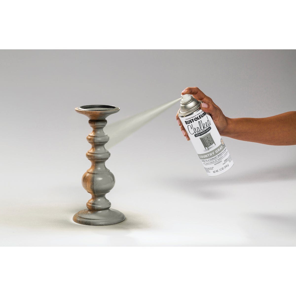 Rust-Oleum Chalked 12 Oz. Ultra Matte Spray Paint, Country Gray - photo 5