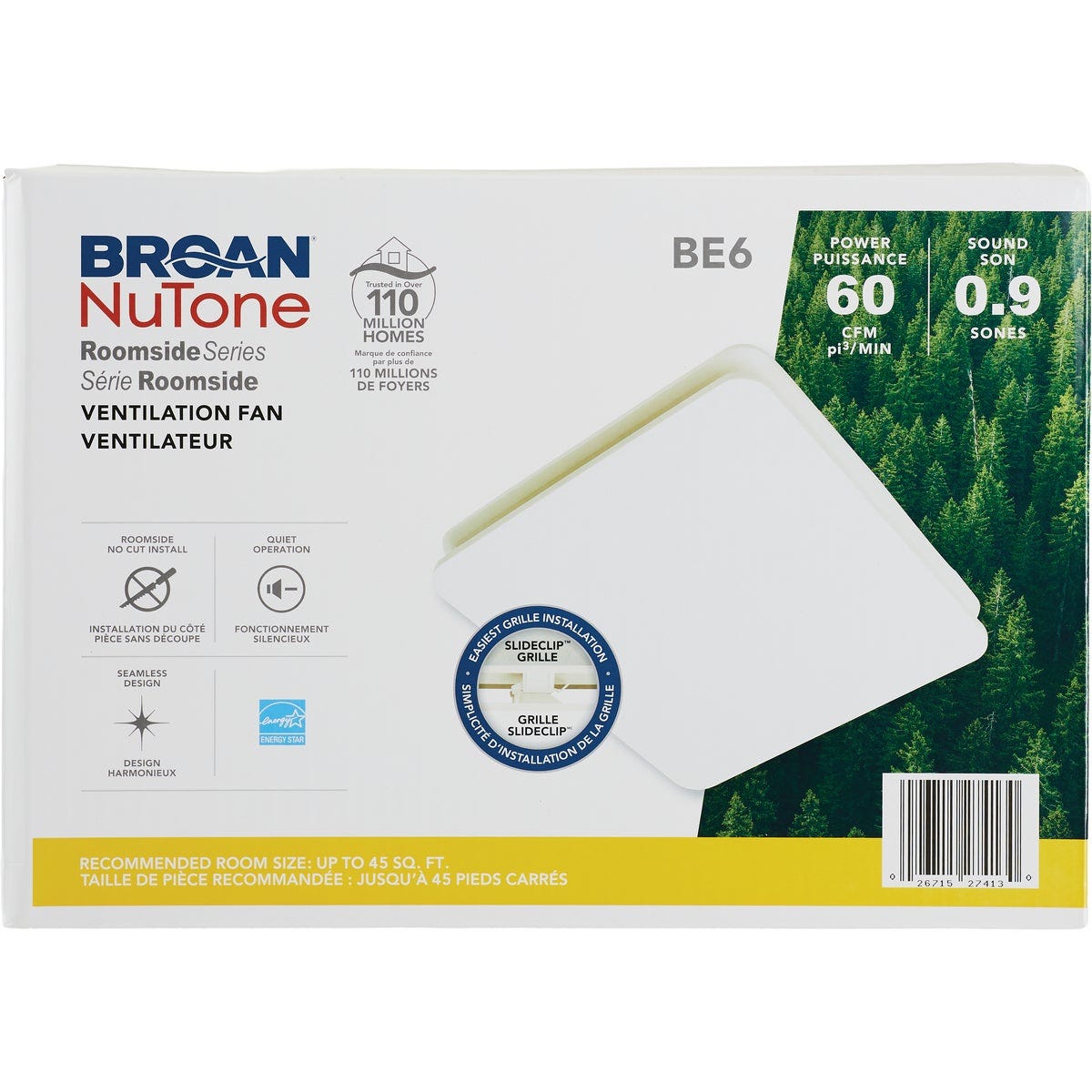 Broan-NuTone Roomside 60 CFM 0.9 Sones Bath Exhaust Fan - photo 2