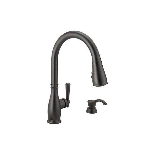 Delta Charmaine Venetian Bronze Single-Handle High-Arc Kitchen Faucet Delta Charmaine Venetian Bronze Single-Handle High-Arc Kitchen Faucet