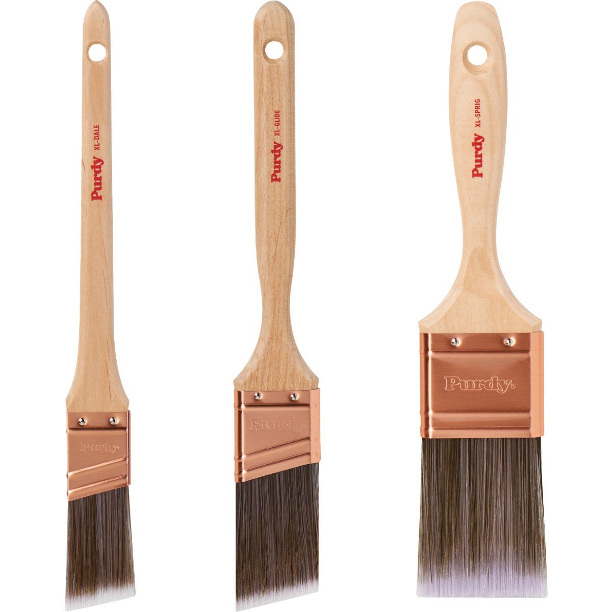 Purdy XL 1 In. Angle, 1-1/2 In. Angle, 2 In. Flat Trim Polyester-Nylon Paint Brush Set (3-Pack) - photo 3 Purdy XL 1 In. Angle, 1-1/2 In. Angle, 2 In. Flat Trim Polyester-Nylon Paint Brush Set (3-Pack) - photo 3