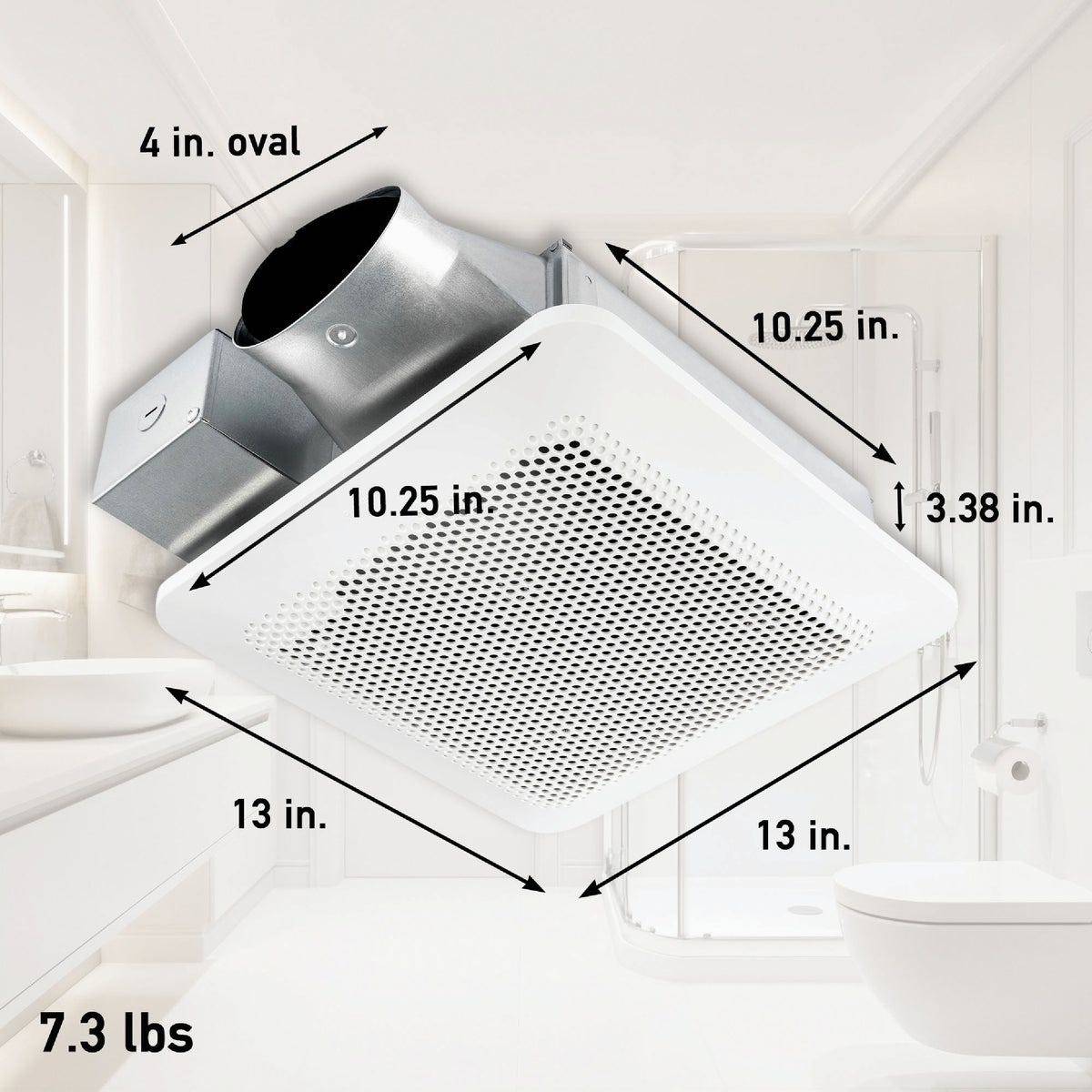 Panasonic Whisper Thin 80/100 CFM Bathroom Exhaust Fan with Humidity Sensing - photo 2 Panasonic Whisper Thin 80/100 CFM Bathroom Exhaust Fan with Humidity Sensing - photo 2