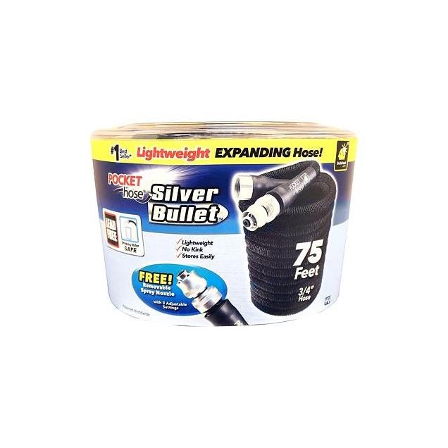 As Seen On TV Silver Bullet 75 Ft. Pocket Garden Hose As Seen On TV Silver Bullet 75 Ft. Pocket Garden Hose