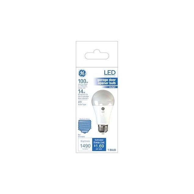 GE 14W Frosted Daylight A19 Medium Base 1600 Lumens Garage LED Light Bulb
