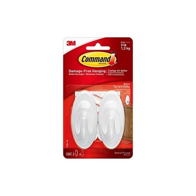 3M Command White Terrace Hooks 3M Command White Terrace Hooks