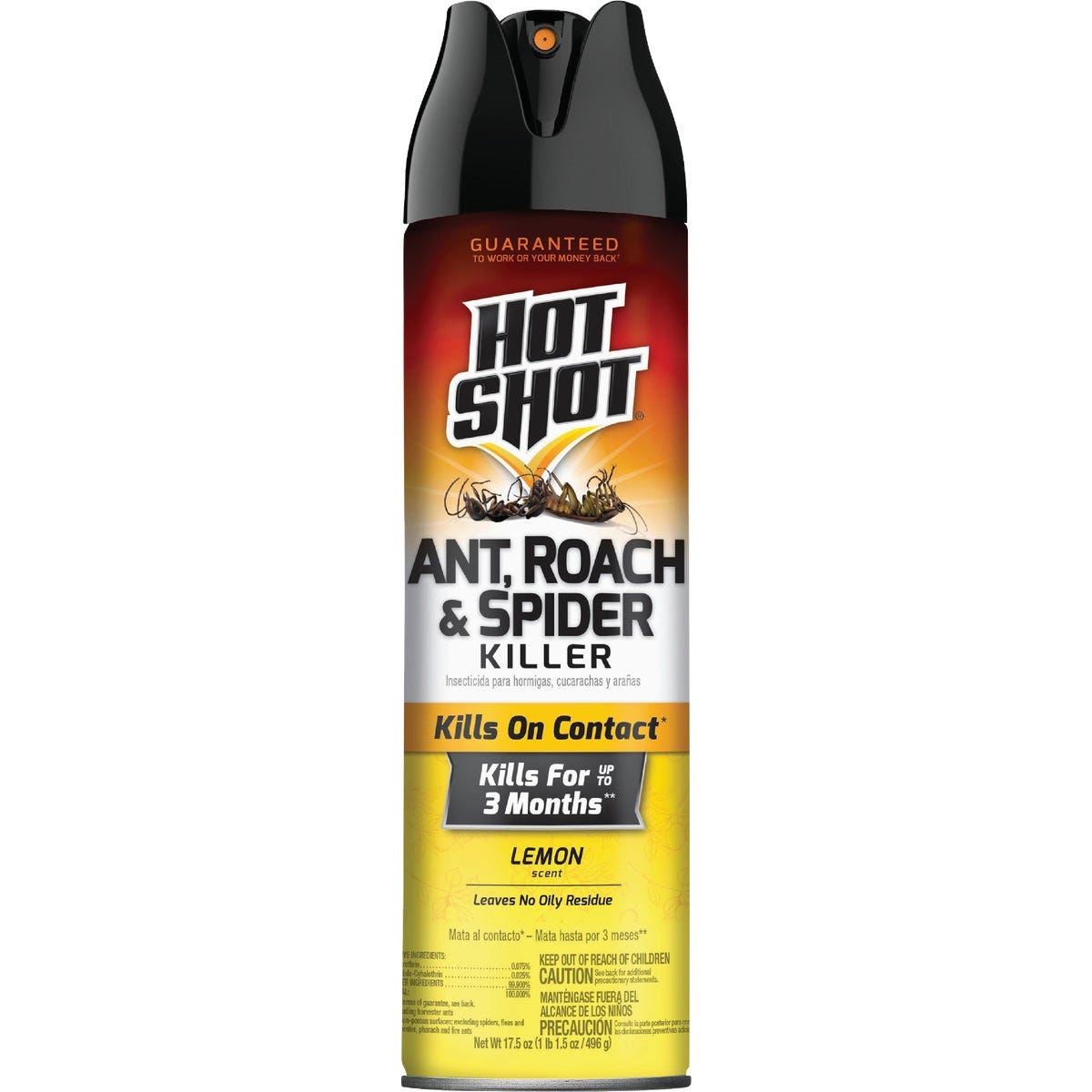 Hot Shot 17.5 Oz. Lemon Fresh Scent Aerosol Spray Ant, Roach, & Spider Killer Hot Shot 17.5 Oz. Lemon Fresh Scent Aerosol Spray Ant, Roach, & Spider Killer
