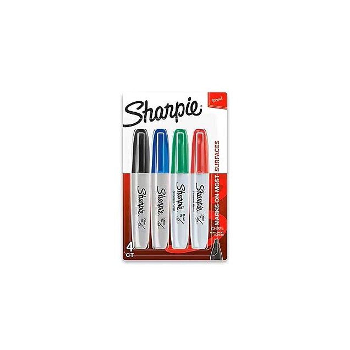 Staples 4-Color Sharpie Permanent Markers (4-Pack)