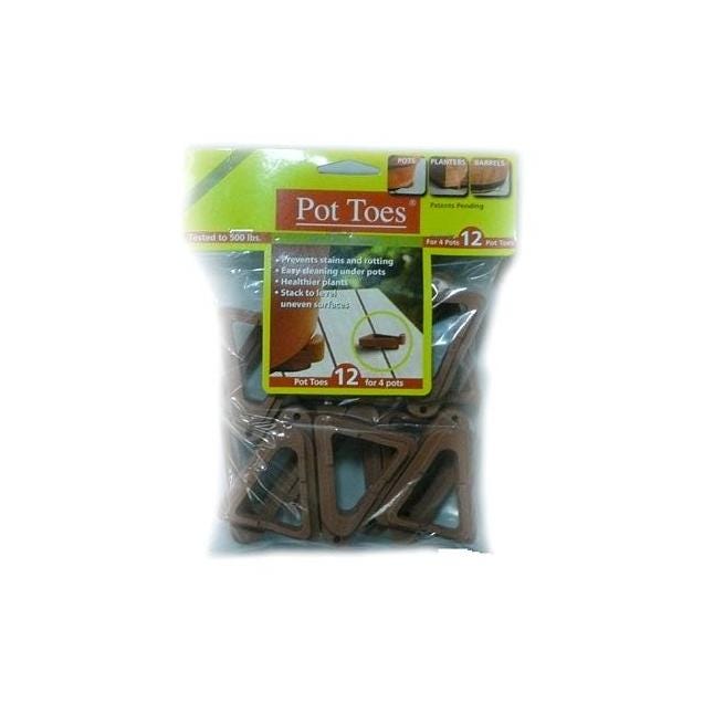 Bosmere Decksaver 12-Pack 3 In. Terra Cotta Garden Pot Toes Bosmere Decksaver 12-Pack 3 In. Terra Cotta Garden Pot Toes