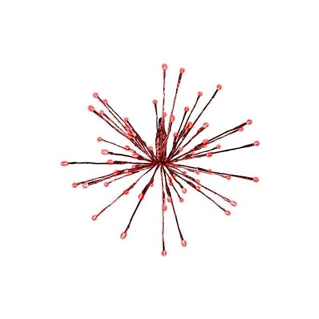 Holiday Bright Lights 16 In. LED 80-Bulb 8-Function Red Radiant Blasts Christmas Light Holiday Bright Lights 16 In. LED 80-Bulb 8-Function Red Radiant Blasts Christmas Light