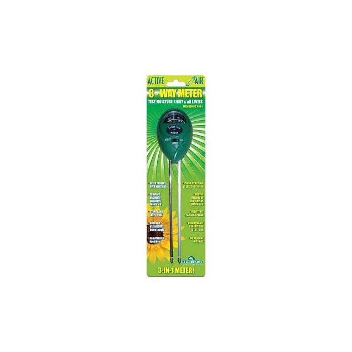 Active Air 3-Way Moisture, Light, & pH Level Meter Active Air 3-Way Moisture, Light, & pH Level Meter
