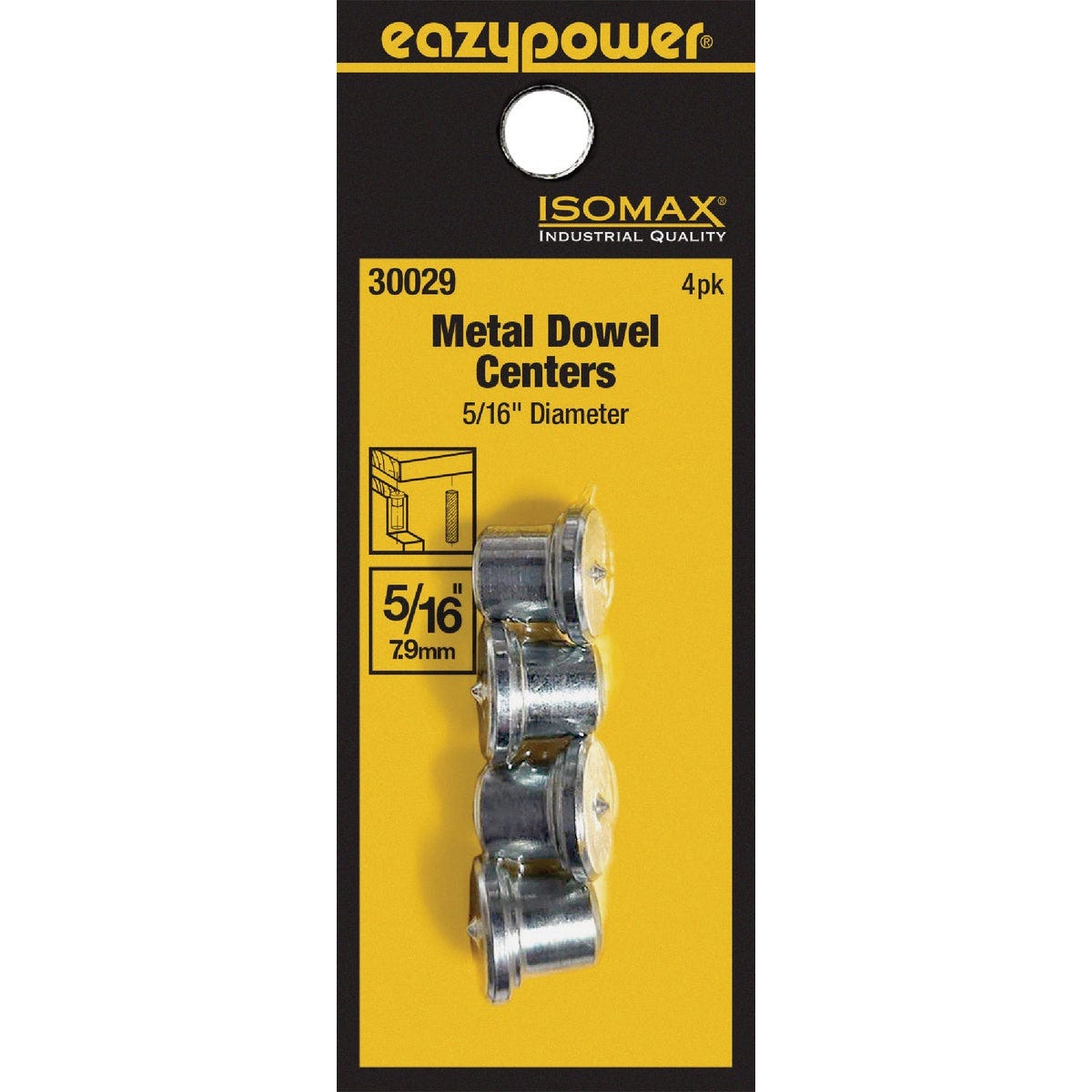 Eazypower Corporation 5/16 In. Steel Plated Dowel Center (4-Pack) Eazypower Corporation 5/16 In. Steel Plated Dowel Center (4-Pack)